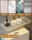 Shower Organizer, Wall Floating Shelf, Clear Wall Mounted Organizer for Bathroom Storage and moreAcrylic No Drill Wall Mount Adhesive Shelf