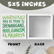 St Patricks Day Decor Funny Shenanigans Decor Rustic Wood Sign Home Tabletop Shelf Desk Decor St Patrick's Day Decorations 5 X 5 Inches