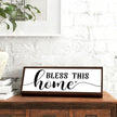 Bless This Home Sign, Positive Home Decor, Religious Artwork for Tabletop Decor, Farmhouse Wall Decoration, Living Room Desktop Decors, Housewarming Gift for House Owner