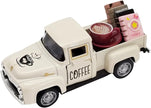 Coffee Bar Decor Vintage Mini Metal Pickup Truck Decor with Book Accessories for Coffee Station, Farmhouse Tiered Tray Table Decorations for Home Kitchen, Cafe