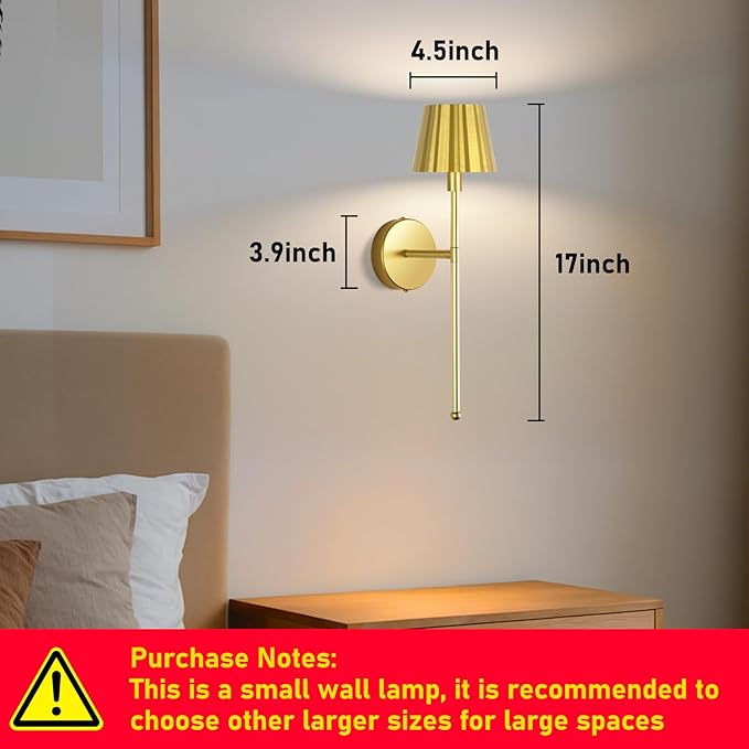 Battery Operated Wall Sconce Set of Two, Rechargeable Wireless Sconces with Dimmable Detachable Magnetic Bulbs and Remote, 3 Colors Wall Lights for Bedroom Living Room Hallway Fireplace