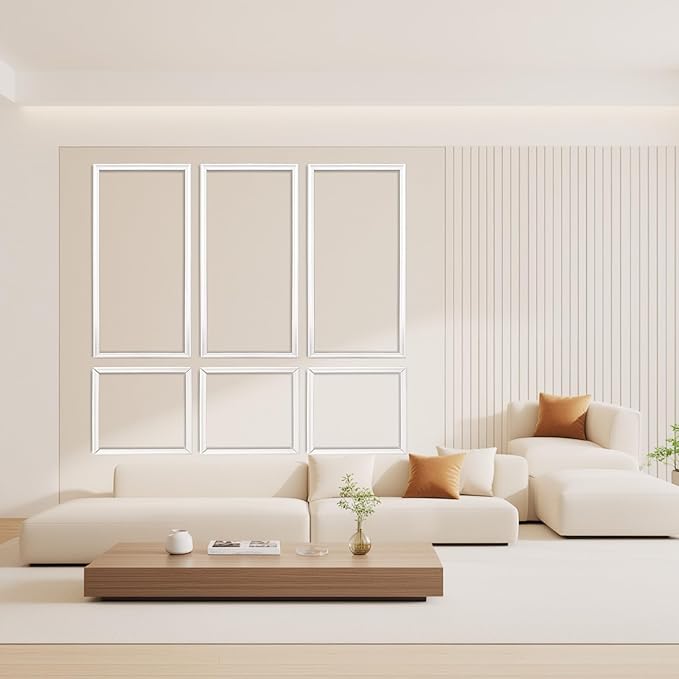 3 Set Solid Wood Wainscoting Panels Kit - Quick Installation Accent Wall Molding, Ready-to-Assemble Pre Made Wainscoting Wall Panel for Home Décor (78" x 24")