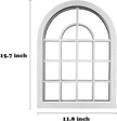ZEXUIRU 2PCS Arched Window Wall Mirror,Rustic Farmhouse Accent Mirror, Wood Framed Entry Mirror for Living Room,Bathroom,Bedroom,Kitchen,15.7x11.8 Inches