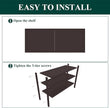 Smiry Bamboo Shoe Rack, 3 Tier Shoe Organizer for Entryway & Closet, Stackable Free Standing Storage Shelf for Shoes, Bags & Plants, Brown