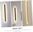 Minimalist Black Frame LED Wall Light Warm Glow Modern Bedside Lamp for Bedroom Living Staircase Backdrop Decorative Indoor Wall Sconce