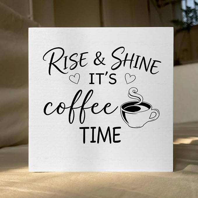 Farmhouse Coffee Bar Sign 5x5 Inch - 