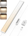 ASOKO Under Desk Light, 16Inch Dimmable LED Under Cabinet Lighting, USB Plug in Cabinet Light for Kitchen/Shelf/Workbench/Cupboard, 3000K/4000K/6000K