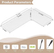 11.4x16 Inch Acrylic Corner Floating Shelf Set of 4, White Corner Wall Shelf for Home Décor, Speakers, Security Cameras, Toileries, Plants, Figures, Cosmetics, Books