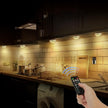 Onumii Puck Lights with Remote Battery Operated ED Under Cabinet Lighting Wireless Stick on Color Changing Timer Tap Lights for Cabinets Shelves Closets Display Case - 2Pack White