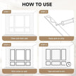 TONGMO 6-Frame Premade Accent Wall Molding Kit, Ready-to-Assemble Wainscoting Panels, Pre-Cut Chair Rail Moulding Trim for Home Décor (6-Frame Style 2)
