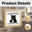 Funny Wood Coffee Sign Coffee Because Murder Is Wrong Humorous Coffees Sign Wall Art For Kitchen Office Bar Rustic Square Cafe Decor Plaque Coffees Themed Wall Decoration 5.9x5.9 Inch