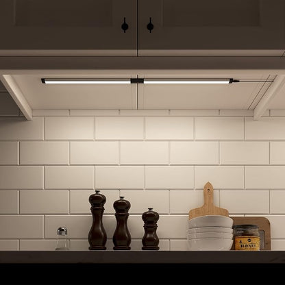 GETINLIGHT 12-inch Plug-in LED Under Counter Lights for Kitchen, Day Light 5000K, Pack of 3, IN-0110-23-SN-5K