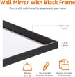 Amazon Basics Rectangular Wall Mount Mirror for Bedroom, Bathroom, Living Room, Entryway, 24