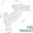 French Style 3D Floral PVC Panels - 6.1INx6.1IN.Self-Adhesive Corner Molding for DIY Wainscoting & Furniture Decor (2PCS,White)