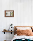 Wood Mirror Rectangular Framed Rustic Vintage Mirrors Decor Farmhouse Bedroom Bathroom Mirror for Dressing Table Entrance Small 16