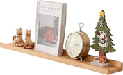 Floating Shelf for Wall Natural Oak Wood Wall Shelves 32 inches, Display Picture Ledge Shelf for Bedroom Living Room Bathroom Office Kitchen Storage Shelves