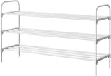 Kitsure Shoe Rack - 3-Tier Space-Saving Shoe Organizer & Shoe Shelf with Handle, Easy Assembly, Sturdy Metal Shoe Rack for Closet, Entryway, Bedroom, 28.0