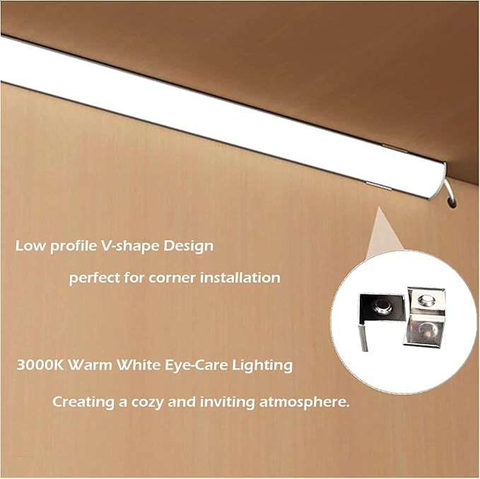 V-Shape Under Cabinet Lighting Kit - 4pcs Sleeker 12