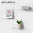 OAPRIRE Clear Acrylic Floating Shelves Set of 2 - Easily Expand Wall Space - Small Wall Shelf with Strong Adhesive for Bathroom, Bedroom, etc
