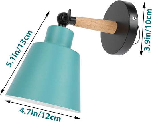 Nordic Modern Wall Light Fixture Simple Hanging Corridor Lamp for Indoor Bedroom Durable Wood and Metal Material Easy to Install Compact Wall Sconce Elegant Minimalist Design