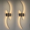 CANEOE Modern Led Wall Light, Black Indoor Led Wall Sconce Lighting, Bathroom Vanity Light Fixtures Over Mirror for Living Room Hallway Bedroom Bedside Wall Lamp (Black,3000K, 2 Packs,Hard-Wired)