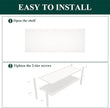 Smiry Bamboo Shoe Rack, 2 Tier Shoe Organizer for Entryway & Closet, Stackable Free Standing Storage Shelf for Shoes, Bags & Plants, White