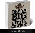 Western Decor Cowboy Decor Western Bathroom Wooden Box Sign Farmhouse Home Decorations Rustic Bedroom Funny Desk Shelf Centerpiece Table Display