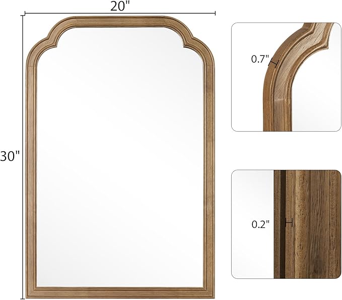 WallBeyond Wood Bathroom Mirrors for Wall Mounted, 20