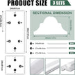 3 Sets Peel and Stick Pre-Cut Wall Molding Kit Wainscot Wall Panel Premade Wainscoting Panels for Interior Molded Home Moulding Decoration(Novel)