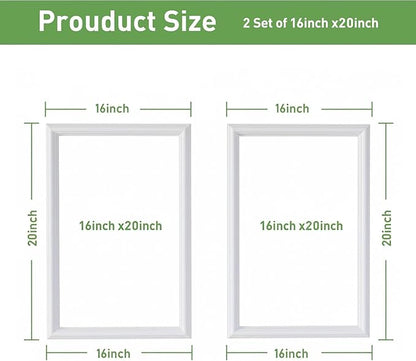 Precut Wall Molding Kit, 2 Set 16" x 20" Paintable Wainscoting Panels, Ready-to-Assemble Wall Accent Kit, Modern Molding Trim Decor for Living Room Bedroom Hallway Kitchen Island