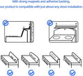 4X Strong Magnetic Stove Top Shelf, Adjustable 15-30 Inches, Fits Various Stove Lengths, Kitchen Organizer, Holds Spices, Condiments and BBQ Sauces (Matte Black)