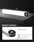50 LED Motion Sensor Under Cabinet Lighting, 3-Color Dimmable, Rechargeable 1600mAh Battery, Digital Display, 10 Inch Wireless Closet Lighting for Kitchen & Indoor Use (5-Pack)