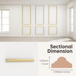 DODOKIE Peel and Stick Wall Molding Kit, Pre Cut Molding Wainscoting Panels for Interior Home Wall Moulding Décor Living Room Decoration, Self-Adhesive Ready to Assemble Gold (3 Set, 24 x 78 in)