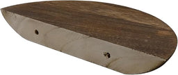 2 Pack Floating Shelves,Half Round Wood Wall Mounted Shelves for Bedroom Living Room Bathroom Kitchen Office and Plants Wall Decor,Brown