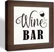 Wine Bar Signs, Box Sign Wood Desk Sign Decors, Wine Bar Decor Set, Decorative Wooden Table Top Decoration, Farmhouse Home Decor for Shelf, Country Style Home Bar Decoration, Coffee Signs D