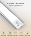 Under Cabinet Lighting, LED Motion Sensor Light Indoor, 2200mAh USB Rechargeable Closet Lights Battery Operated, Stick On Magnetic Wireless Dimmable Under Counter Lights for Kitchen(2 Pack)