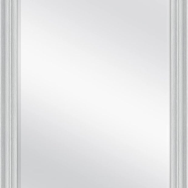 MCS Ezra 28.66x49.66 Large Wall Mirror, Gray Woodgrain & Beveled Mirror, Vertical & Horizontal Wall Hanging Mirror for Bathroom, Bedroom & Livingroom