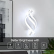 AUA LED Wall Sconce, 21W Modern Spiral Wall Sconce Lighting, 6500K Cool White Indoor Wall Light for Bedroom Living Room Office Restaurant Hallway, Wall Mounted Lamp