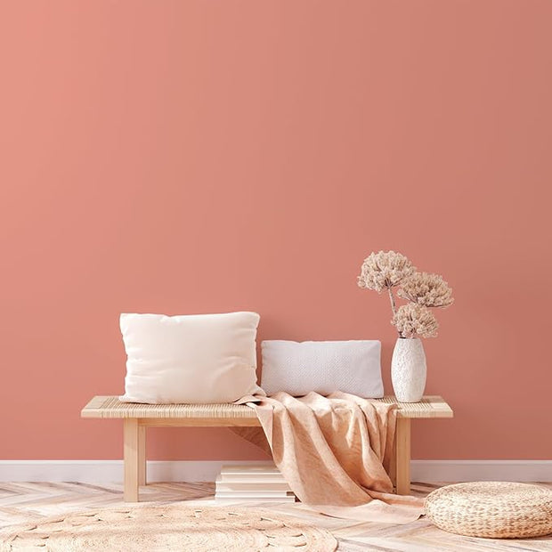 VEELIKE Thick Peach Pink Wallpaper Peel and Stick Pink Contact Paper for Cabinets Desk Furniture Walls 24''x118'' Removable Self Adhesive Peach Color Wallpaper for Girls Room Bedroom Nursery Dorm