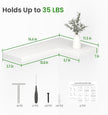 NATURE'S SOURCE Corner Floating Shelves with Invisible Brackets, Corner Shelves Wall Mounted Set of 3, Bedroom Bathroom Kitchen Living Room Office- Modern Style 16.6