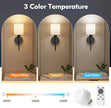 NIORSUN 15 inch Battery Operated Wall Sconce Set of 2, Black Wireless Rechargeable Wall Lights with 5200mAh Dimmable Detachable Bulbs and Remote, 9 Colors Sconces Wall Decor for Bedroom Living Room