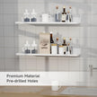 PEKGRIL 4 Pack Metal Floating Shelves, 17x6 Inch Large Wall Mounted Shelf for Storage, White Kids Bookshelf, Display Ledge Shelves with Lip for Bathroom, Bedroom, Living Room, Bathroom, Kitchen