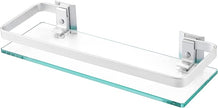 KES Bathroom Glass Shelf, Storage Shelf Wall Mounted Extra Thick Tempered Glass and Aluminum Silver Wall Mounted, A4126A