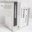 Merrynine Book Ends, 8 Pcs Acrylic Bookends for Shelves, Clear Book Holder, Plastic Bookends for Heavy Books, Book Stopper Organizer for Shelves, Desk, Office, School, 3.93