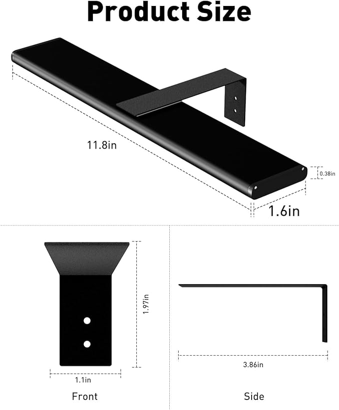 Diomart Picture Lights for Wall, 12'' Dimmable Remote LED Art Light with 15 Color Temps, USB-C Rechargeable Battery Picture Light Wireless, Timer, for Paintings, Canvas, Photos, Bedroom（Black） ﻿