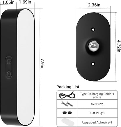 Wireless Battery Operated Wall Sconces for Bedroom, LED Rechargeable Wall Sconce Set of Two for Living Room, Stick on Wall Mounted Lamp for Reading, 2 Pack