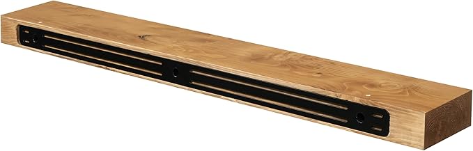 Dogberry Collections Smooth Timber Floating Shelf – Versatile Wood Mantel & Wall Shelf (Aged Oak, 48 in.)