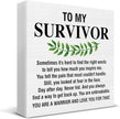 Inspirational Gift for Cancer Survivor, Cancer Survivor Gifts for Men Women Christian, Get Well Soon Gift, Cheer up Gifts, You Are a Warrior Wooden Sign Desk Table Shelf Decor 5 x 5 Inches