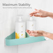 Sotfamily Plastic Shower Caddy Corner (For 90° Only), 4 Pack Adhesive Corner Shower Shelves for Bathroom Organizers and Storage, Turquoise