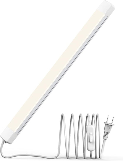 ASOKO 16 Inch Under Cabinet Lights,Plug and Play Under Counter Lighting,4500K Daylight White with 700LM Bright,ETL Light Bar with ON/Off Switch for Kitchen,Under Desk,Workbench